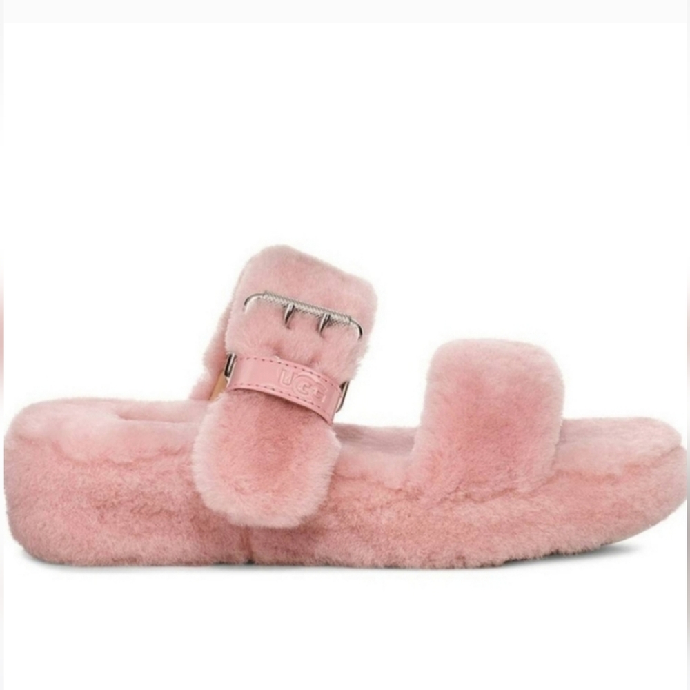 UGG Pink Fluff Slide Sandal